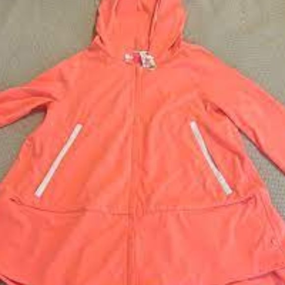 Beautiful Lululemon Sun Showers hooded windbreaker with white trim - Picture 5 of 9